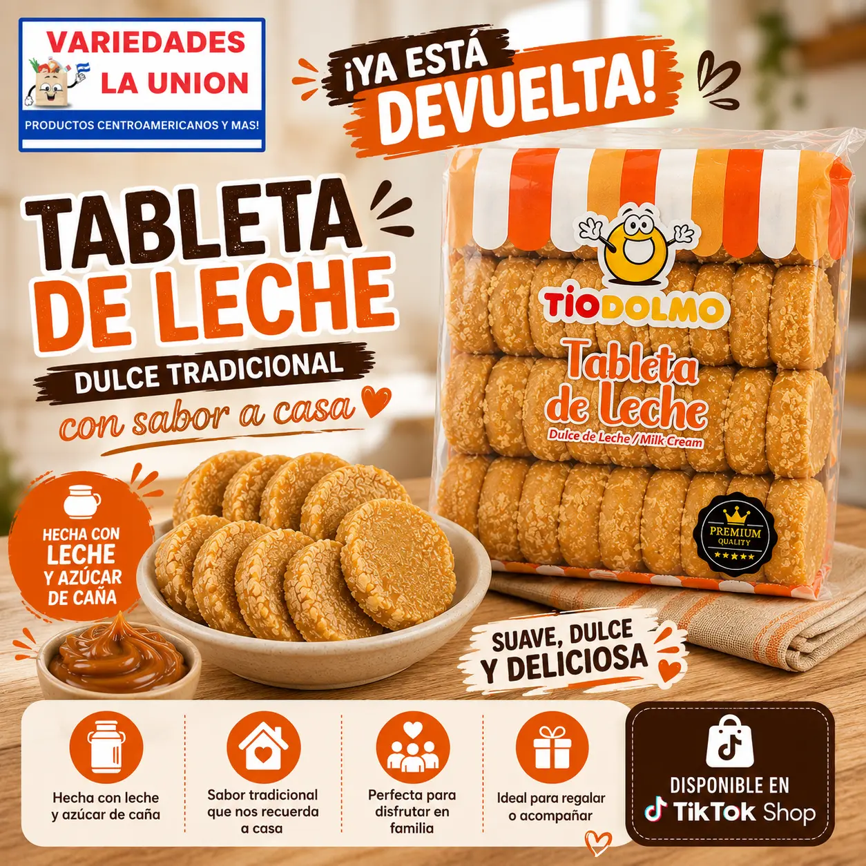 Tableta de Leche Tio Dolmo Candy