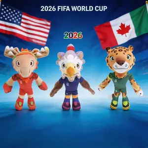 2026 World Cup — Plush Toys, Dolls, and Souvenirs: Jaguar, Eagle, and Moose. The perfect gifts for children.