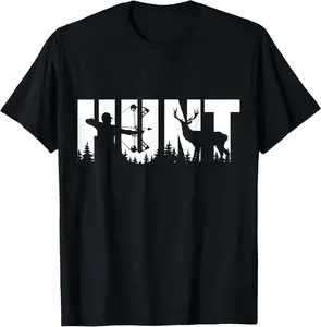 100% Cotton Funny Bow Hunting Deer for Hunter and Archery Hunter Hunting T-Shirt