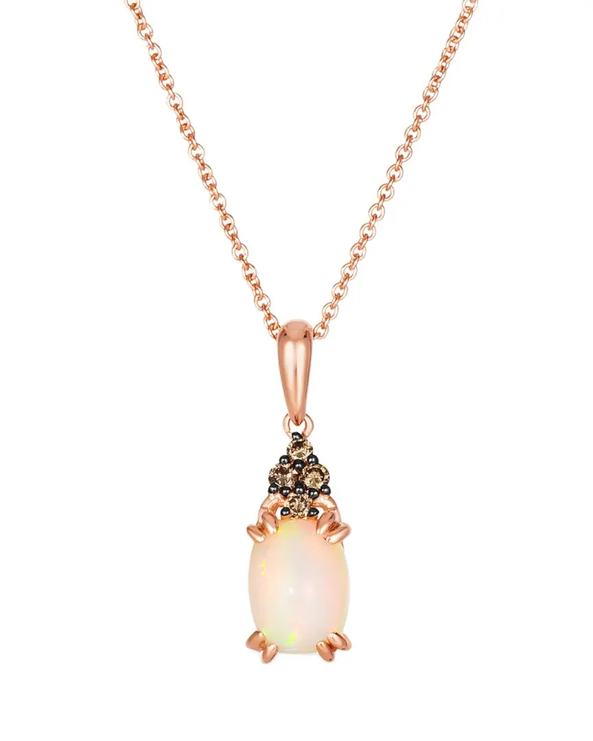 Le Vian Raspberry Rhodolite 14K Rose Gold 1.78 ct. tw. Diamond & Rhodolite Pendant Necklace