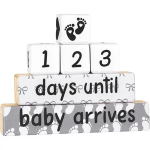 Announcement,  Reveal Countdown Due Date Blocks- Weeks/Days Until  Arrives, Announcing  Countdown Blocks, Expecting Parents  Mom Gender Reveal  Shower Gifts