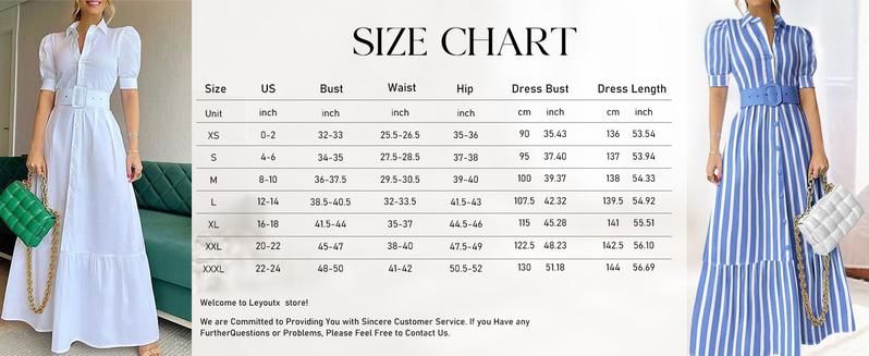 【New Arrival】Ebossy Womens Striped Button Down Shirt Dress Casual Puff Short Sleeve Ruffle Hem Maxi Dresses with Belt 【New Arrival】Ebossy Womens Striped Button Down Shirt Dress Casual Puff Short Sleeve Ruffle Hem Maxi Dresses with Belt