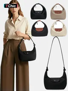 Fashion Crescent Bag Lightweight Durable Nylon Handbag with Adjustable Strap Satchel for Versatile Use in Multiple Colors Stylish Essential Companion Hobo Crossbody Bag