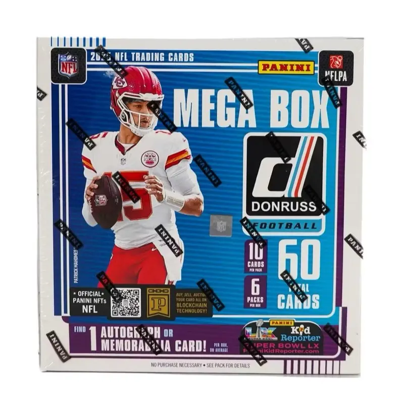 2025 Panini Donruss Football Mega Box - Red Wave Parallels, Sports Card Packs, Trading Cards Set - Opened Live