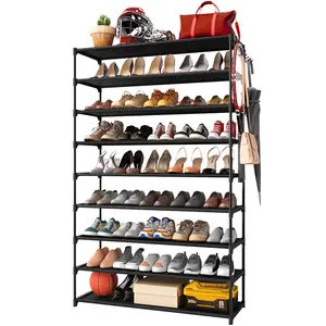 Shoe Rack - 3-9-Tier Shoe Organizer with Side Handles for Closet Entryway Bedroom Easy Assembly Storage Shelf for Versatile Placement  BlackFriday