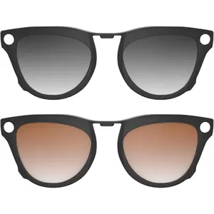 SummerVibes 2Pcs Polarized Clip-On Lenses - Full-Fit Black Frame Discoloration Clip for Meta Skyler & Gen 2 (RW4010/RW4014 52-20), Outdoor Glare-Free Eye Protection Wearable Accessory (Brown+Grey)