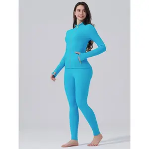 【Golden Zipper】【Gardenia Fragrance】Soft Brushed Women's Sporty Tracksuit Set , Golden Zipper Jacket with Pockets & Yoga Pants, Thumbholes Design, Casual Wear for Women, Sports Suit Set #fyp#leggings