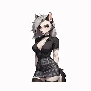 Loona Helluva Boss Sticker – Furry Waifu Anime Decal, Weatherproof Vinyl Sticker