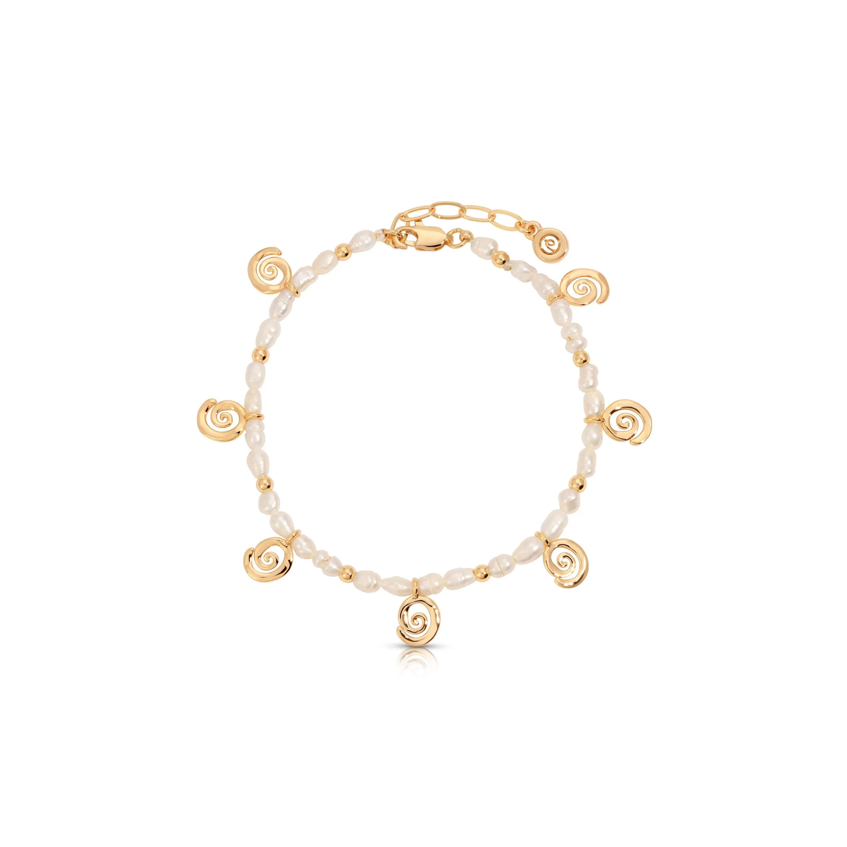 Aura Pearl Bracelet – Freshwater Pearl Gold & Silver Plated Elegant Bracelet for Women | Timeless Dainty Pearl Jewelry