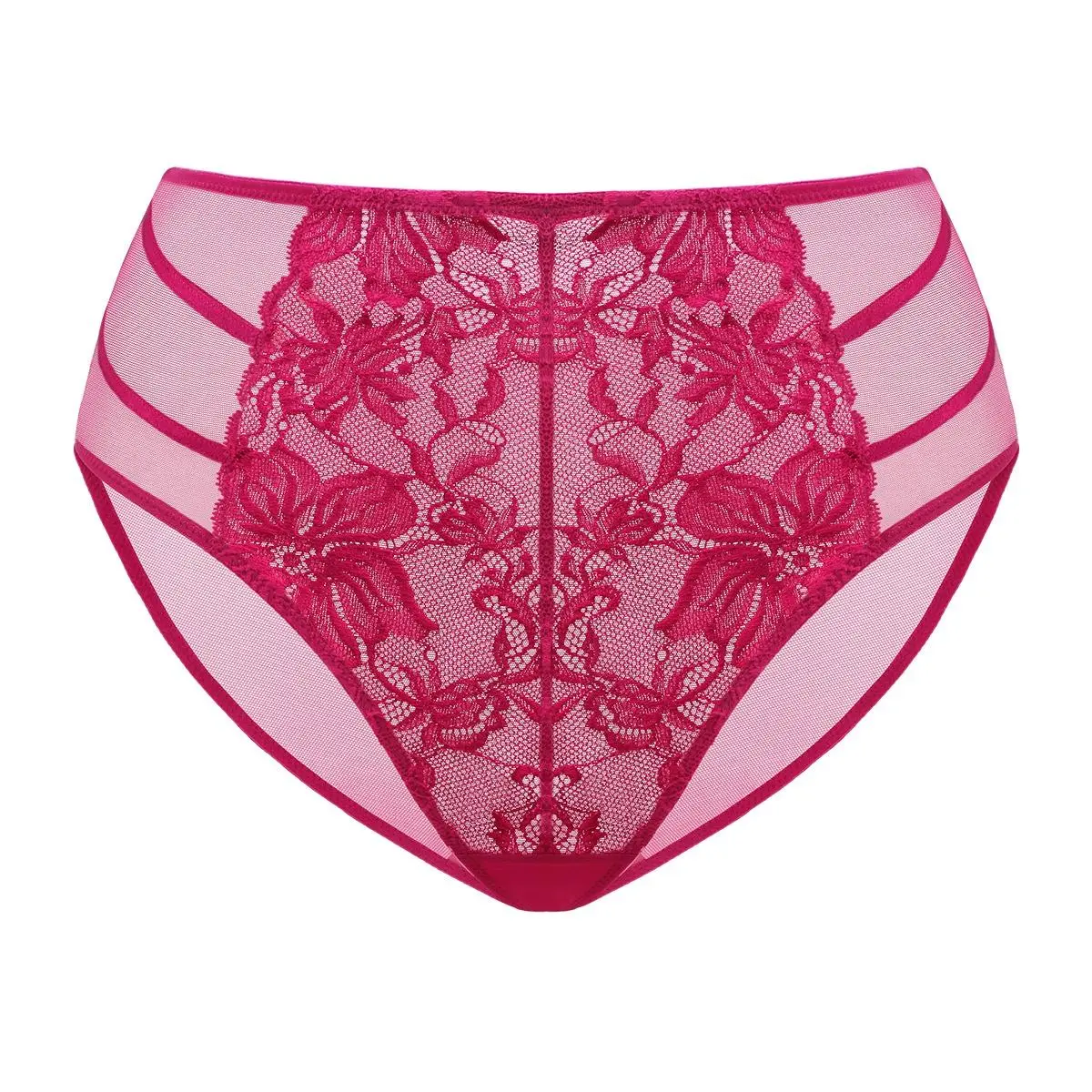 Pretty In Petals-High Rise-Red