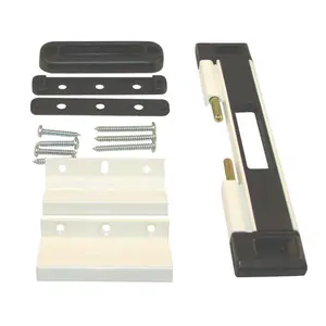 212 MAIN Barton Kramer 5498498 Cal Double Bolt Security Door Lock, White Hardware