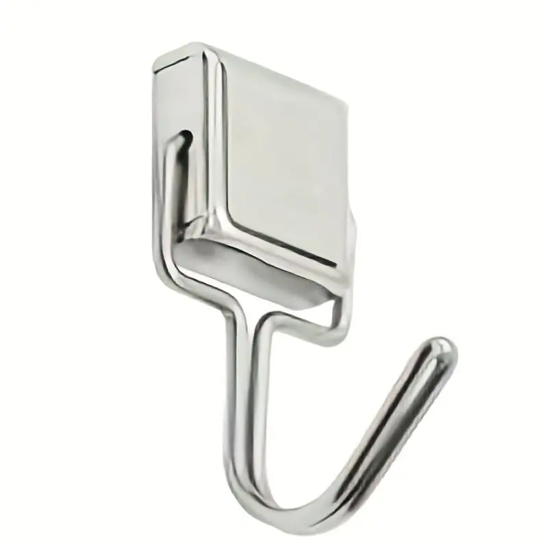 5 Pack Magnetic Hooks, 14lbs Super Strong Heavy Duty Magnets With Hooks For Hanging, Cruise, Fridge, Refrigerator-silvery, Removable Hooks, Magnetic Storage Hooks