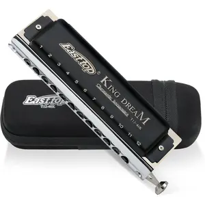 Dream Chromatic Harmonica Key of C,12 Holes 48 Tones Professional Mouth Organ Harmonica for Adults, Professionals and Students (48K)