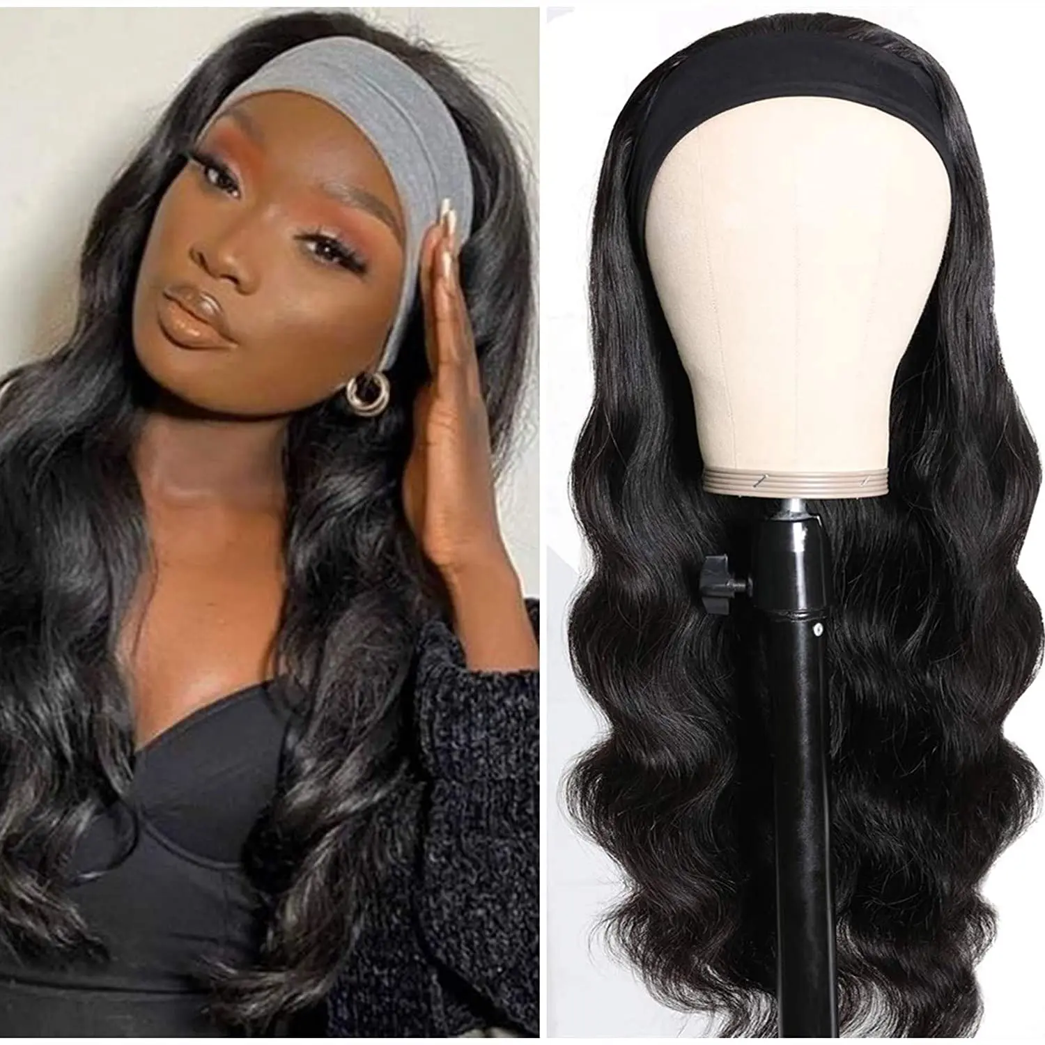 headband wig body wave