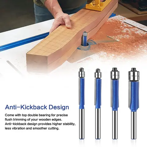 4-Piece Dual Bearing Trimming Tool Set 1/4-Inch New Deburring and Polishing Tool Size Universal-2