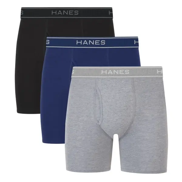 Hanes Men's Value Stretch Boxer Briefs, Assorted, 3-Pack Hanes Men's Value Stretch Boxer Briefs, Assorted, 3-Pack