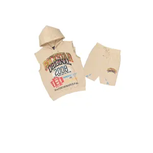 Raneisha Beige Cut Sleeve Short Set