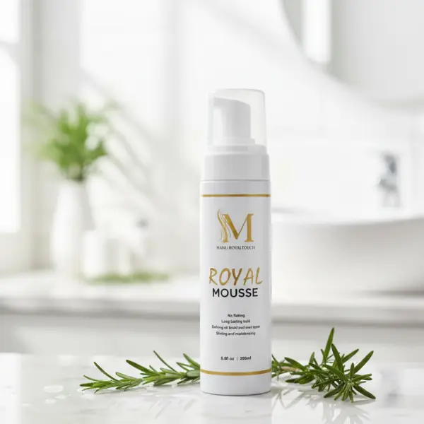 Curl Boosting Mousse, Frizz Control for Curly & Wavy Hair, Long-Lasting , Hair Mousse , Royal Mousse ,Curl Defining Mousse – Lightweight Foam for Volume & Hydration – Shine & Definition for Every Curl Pattern 200ml