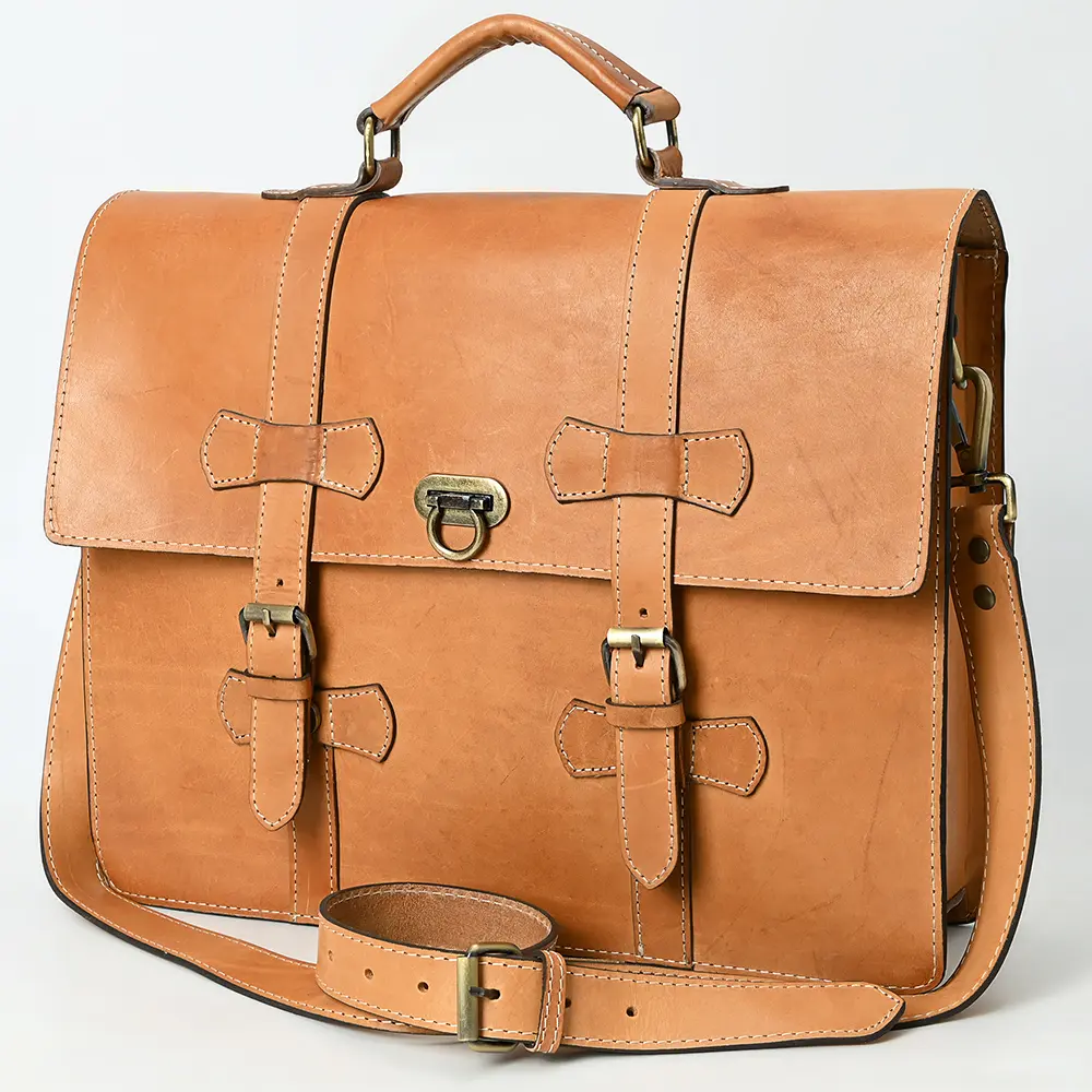 American Darling Western Genuine Leather Briefcase Bag Handmade Durable Work Laptop Messenger Office Travel Professional Bag