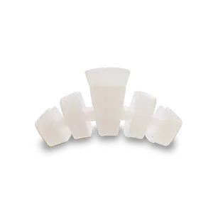 TELETIES - Coconut White - Small - Classic Hair Claw Clip - Strong Grip