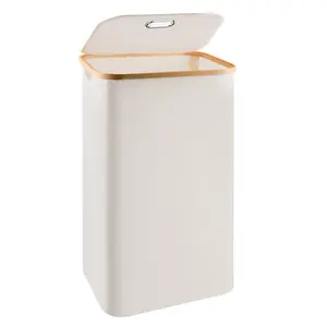 100L Tall Laundry Hamper with Lid n Handle, Large Waterproof Clothes Laundry Basket Laundry Storage Bin Organizer
