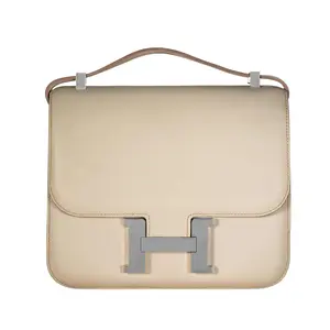 Pre-owned HERMÈS Evercolor Shoulder Bags Constance 24 Neutral