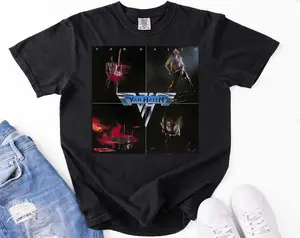 Retro Van Halen Music Rock Shirt, Eddie Frankenstrat Rock Band Tee Fashion Cotton, Full Colors, Full Sizes, For Men, For Women