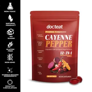 Cayenne Pepper Softgels – Supports Heart Health, Blood Pressure & Healthy Circulation Contains a variety of plant ingredients 12-in-1