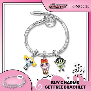 Gnoce Officially Licensed Powerpuff Girls Pendant Dangle Charm, Buttercup-Inspired Costume Jewelry, Fashionable Playful Accessory for Women, Birthday Gift Ideas
