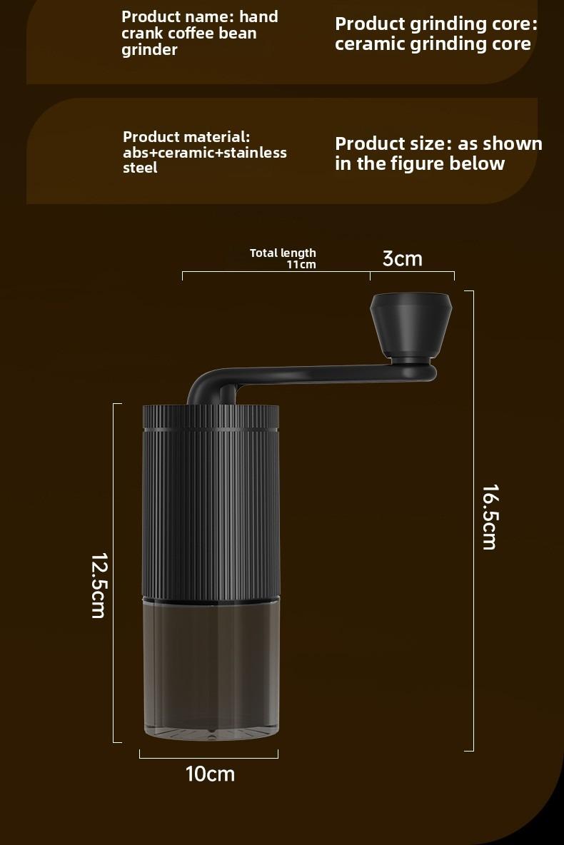 Mini Manual Coffee Grinder with Multiple Adjustable Settings, Portable Hand Coffee Bean Mill with 30g Capacity, Conical Burr Coffee Grinder with Crank for Travel, Camping, Office, Espresso, Pour Over Tea