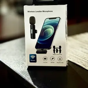 2 pcs Wireless Mini Microphones for iPhone, Android, iPad - Mini Wireless Clip-on Microphones Crystal Clear Sound Quality for Recording, Live Streaming,Vlog microfono minimic usb c interface smartphone