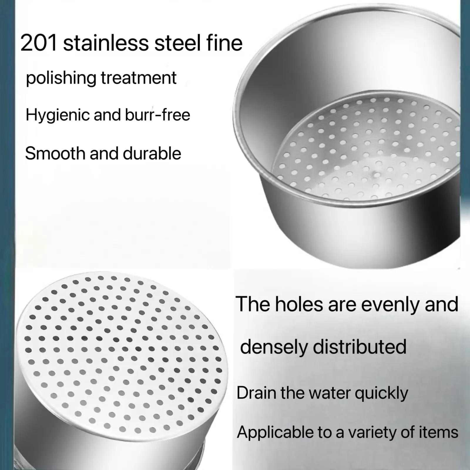 Stainless Steel Swan Sink Strainer Basket Kitchen Sink Drain Filter Durable Mesh Design for Efficient Water Drainage Easy Clean Storage Solution
