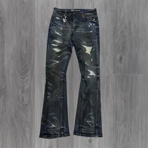 Valabasas - Fugitive Stacked Denim - Dirty Dark Blue  - 1107