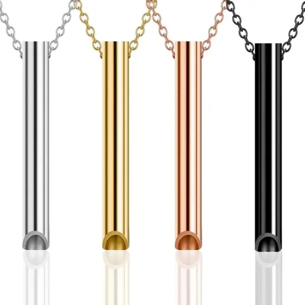 2pcs Anxiety Relief Necklace - Mindful Breathing Necklace for Stress & Anxiety Relief with Breathing Exercises, Meditation & Calming Down Gift for Unisex