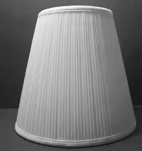 58936 White Mushroom Pleat Lamp Shades