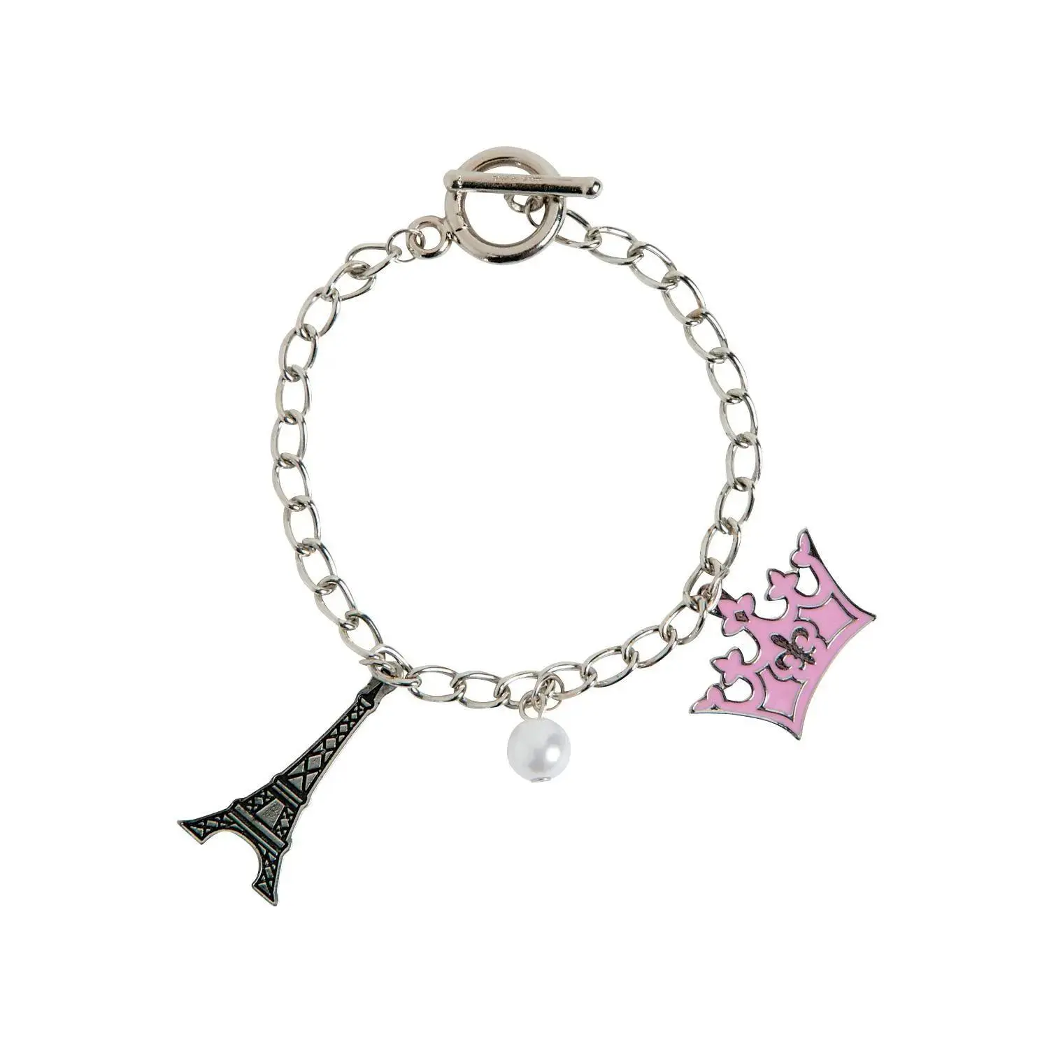 Perfectly Paris Charm Bracelets - 8 Pc., Jewelry Gifts, Party Favor, Diy Jewelry, Eiffel Charm, French Theme, Diy Set, Metal Chain, 8 Pcs.