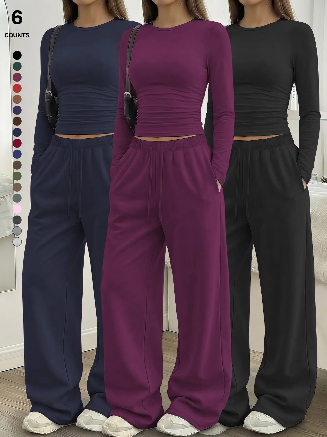 Black + Mauve Purple + Dark Blue