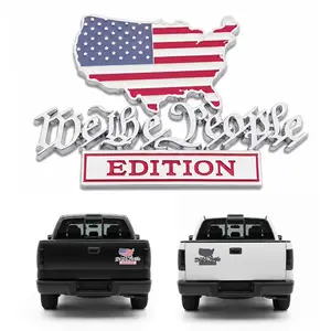 3D Metal USA Map We The People Edition Car Decal,Heavy Duty Waterproof  Patriotic Auto Emblem for Automotive,Trucks ,SUV,Motorcycle