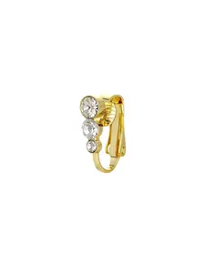 Women's Fake Belly Button Rings, No Piercing Required, Rhinestone Design, Copper Material, All Seasons Body Jewelry Gift