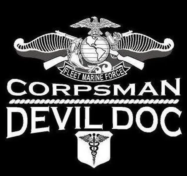 Corpsman Devil Doc Menswear Navy Top Tee Tshirt