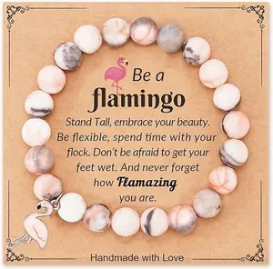 "You're Flamazing Flamingo Bracelet Gifts For Women Teen Girls Daughter Niece Friend Thanksgiving's Day Birthday Christmas Gift