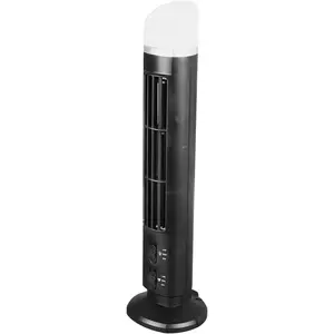 Bladeless Tower Fan with LED Light - Portable Fans, Kid/Pet-Safe, Energy-Saving, USB-Powered, Lightweight, Easy-to-Clean for Home, Office, RV