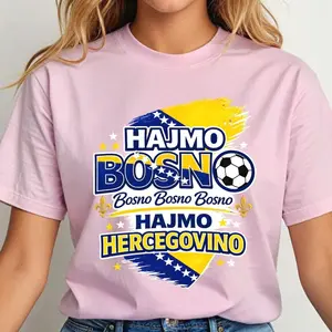 Hajmo Bosno Hajmo Hercegovino Bosnia World Cup 2026 T-Shirt, Bosnian Zmajevi Soccer Fan TShirt