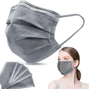 Gray Disposable 100 Pcs Face Mask - 3 Ply Ear Loop, Unisex Design, Fashionable Style, Suitable for Daily Use, Suitable for Weddings & Parties