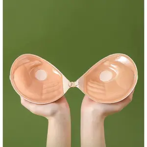 Women's Self-Adhesive Seamless Bra, Comfortable Push-Up Design, Full Coverage, No Underwire, All-Day Wear, Smooth Texture, Womenswear, Strapless