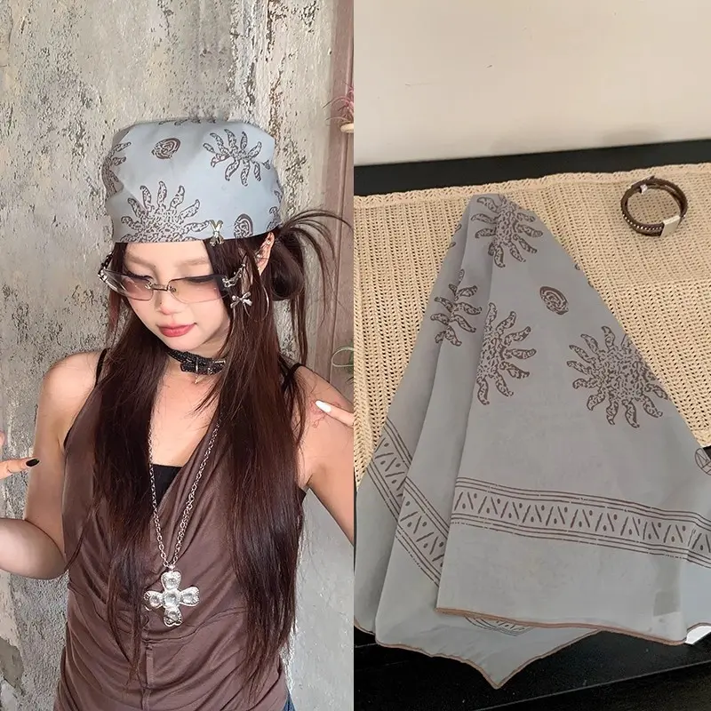 16#Moss green headscarf 60*60(FA1442)