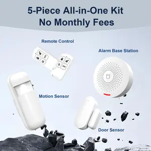 Wireless Security System for House, WiFi Door/Window Sensors Alarm System kit, Motion Detectors with Instant App Alerts NO Monthly Fees