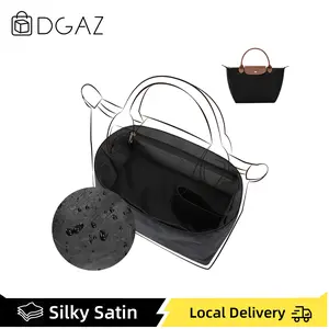 DGAZ Lightweight Purse Organizer Insert for Longchamp-Le Pliage Original Series Bag,silk and DupontPaper handbag inner for Luxury Bag