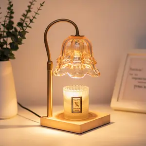 Candle Warmer Lamp, Height Adjustable with Timer, 2 Bulbs Included, Flameless Fragrance Lamp for Home Bedroom Decor, Ideal Gift for Mom Birthday