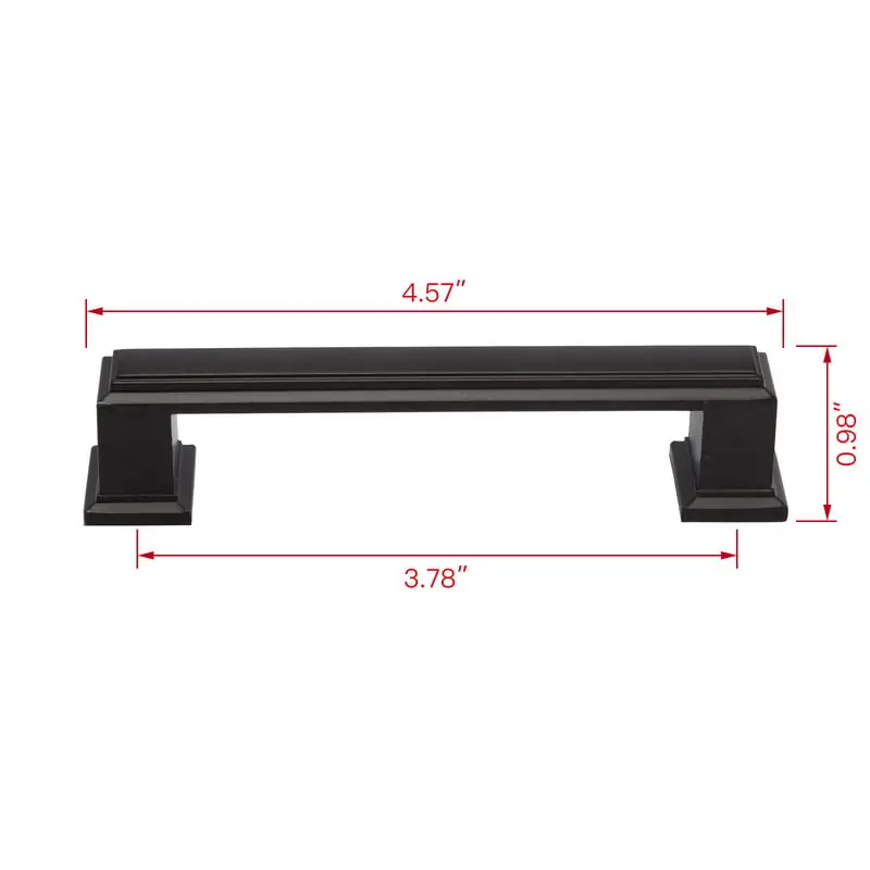 Utopia Alley HW378BK-10 Dover Pull Handle - Decorative Cabinet Drop Pull Handles for Cabinets and Drawers - Vintage Cabinet Hardware with Hand Finished Matt Black - Metal Drawer Pull Handle, 3.78" Center to Center, 10 Pack